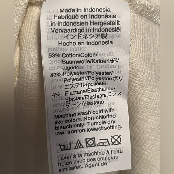 Madewell Crosshatch Side Tie Sleeveless Faux Wrap Dress Bright Ivory - Picture 5 of 15